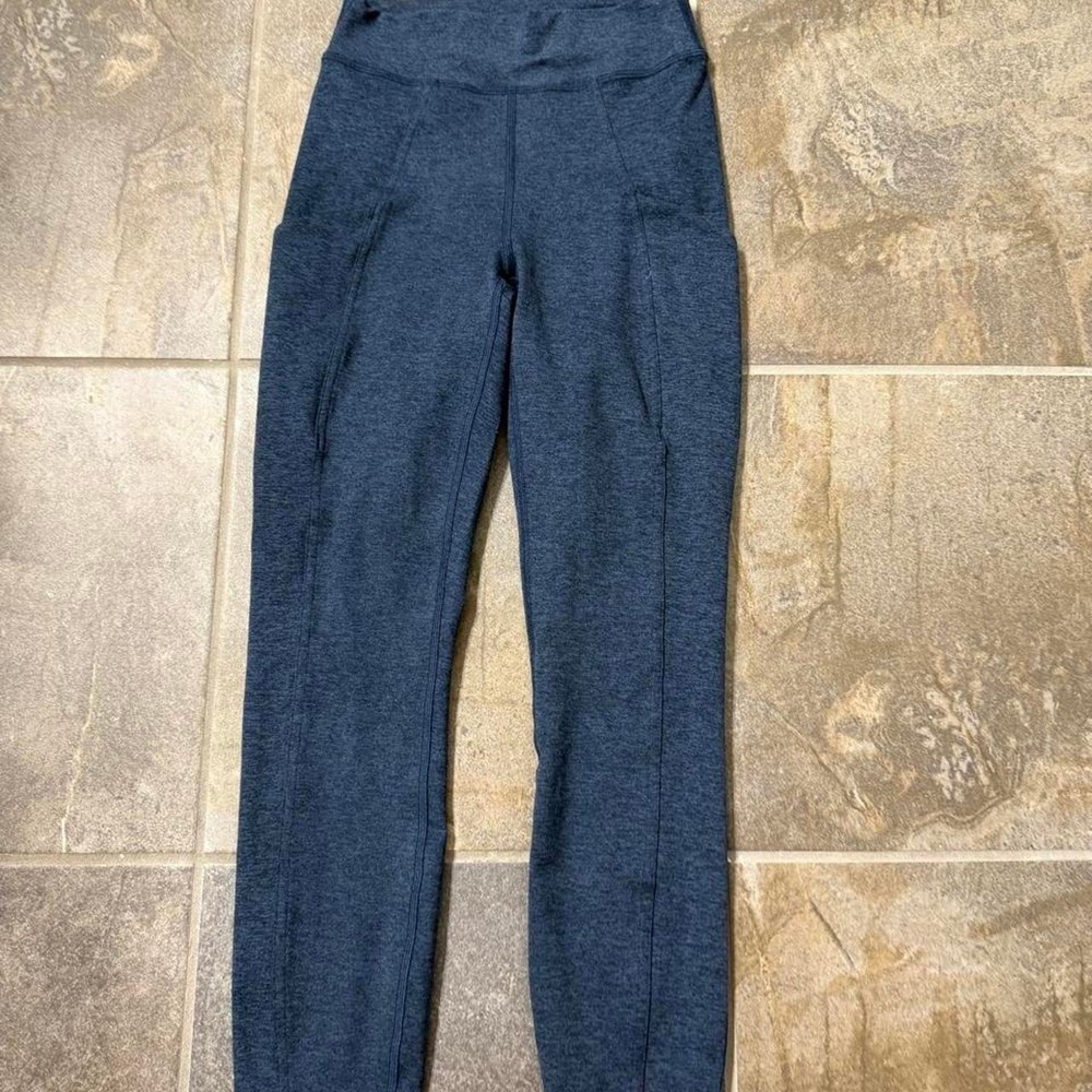 Lululemon Soft Sueded High-Rise Tight 25 True Navy Blue Leggings LW5GJCS.01 4